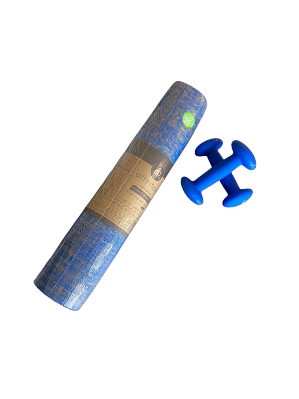 new Affirmats x Patrick Cooper 𓁹 Live Authentic Yoga Mat 𓁹 Blue Silk 5mm Thick - Picture 11 of 16